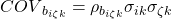 {COV}_{b_{i\zeta k}}=\rho_{b_{i\zeta k}}\sigma_{ik}\sigma_{\zeta k}