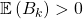 \mathbb{E}\left(B_k\right)>0